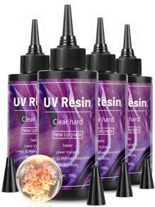 UV Resin Glue 100-500g Mold UV Glue And UV Lamp High Transparency Fast Drying DIY Crystal Jewelry Making