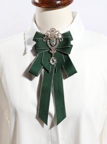 1 pièce Broche vintage avec nœud, ornée de strass brillants et d'une croix, pour femmes. Broche multifonctions pour foulard, convient pour l'école, les fêtes, les représentations sur scène, l'accueil - A - Voir 16