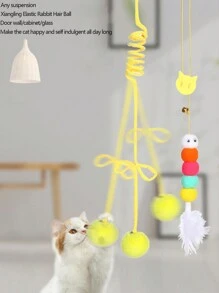 1/2/3 que trêu mèo tương tác có hoa, quái vật và lông vũ, thích hợp cho cả người và mèo làm đồ chơi giải trí, có thể dùng để dạy mèo và tăng thêm niềm vui - Nhiều màu - Xem 4