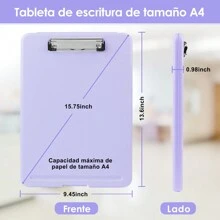 Caja Organizadora De Archivos A4, Colección y Organización de Papel A4 Carpeta de Bloc de Notas A4, Papel de Cartón , Tablero de Dibujo, Tablero de Archivo A4 - Morado - Ver 3