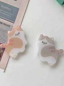 1 pieza de soporte acrílico extensible para teléfono con adhesivo cuentagotas, pegatina trasera con diseño de gato adorable, compatible con iPhone y teléfonos Android, regalo para cumpleaños, familia y amigos, soporte y agarre para teléfono