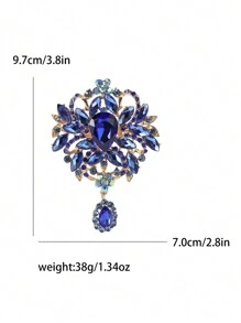Trâm cài pha lê phong cách cung điện cho phụ nữ tiệc tùng váy Pin Pin - thủy tinh pha lê - Xem 9
