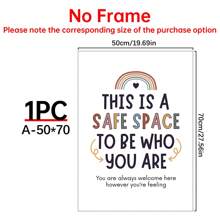 1pc Space Mental Health Canvas Poster, Counseling Sign, School Counselor Office Decor, Classroom Decor, School Psychologist, Therapist Office, Wall Art, Unframed, Birthday Graduation Gift - Multicolor - View 16