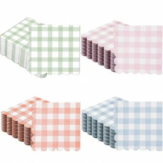 20pcs/100pcs Macaron Color Tissue Disposable Wavy Edge Napkins For Party Decorations Wedding Birthday Dinner Beverage Supplies, 6.5 X 6.5 Inches