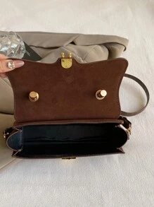 Túi xách nữ 2024 Túi đeo chéo vai vuông nhỏ đa năng họa tiết mờ Túi xách nữ 2024 mới thu đông - Cà phê nâu - Xem 10