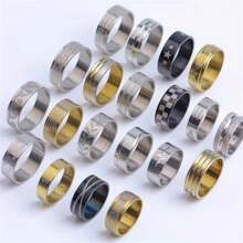 10/20/50/100 Stücke minimalistische Ringe, lässige gestreifte Edelstahlringe, Schmuck-Partygeschenke im gemischten Stil, Cut Out