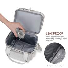 Túi đeo vai Tote dung tích lớn, Túi giữ nhiệt chống thấm nước cho bữa trưa du lịch ngoài trời, Túi đựng thức ăn trưa dã ngoại hai lớp giữ nhiệt Hộp đựng thức ăn trưa Hộp đựng thức ăn trưa Túi đựng thức ăn trưa Túi đựng thức ăn trưa cho giáo viên trường học nữ Túi đựng đồ ăn trưa cho lớp học cắm trại Túi đựng đồ ăn trưa Bento - trắng - Xem 6