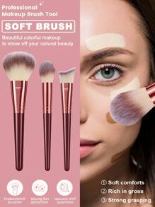 Juego completo de 28 piezas que incluye: 15 brochas de maquillaje, 3 esponjas de maquillaje, 3 esponjas de maquillaje en forma de triángulo, 3 aplicadores de maquillaje con el dedo, 1 tazón para limpiar brochas, 1 diadema y 2 muñequeras. Herramientas para maquillaje en polvo, líquido y facial.