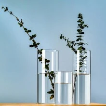 透明玻璃花瓶玻璃圆柱花瓶花卉容器，花瓶非常适合在任何空间展示鲜花 - 彩色 - 查看 10