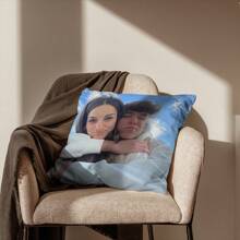 Warm Custom Photo Pillow Cover - Double-Sided High-Definition Printing, Personalized Decorative Pillowcase, Modern Style, Machine Washed, Zipper Closure, Woven Polyester Fabric, Ideal Gift For Various Occasions, For Anniversaries, For Mother's Day, For Birthdays, For Valentine's Day, For Graduation, For Father's Day, For Weddings, For Housewarming, Sofa, Bed, Car, Tea Room, Bedroom, Bathroom, Living Room, Dining Room