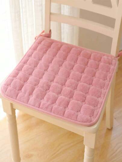 1pc/2pcs Set Solid Color Chair Cushion Cover, Simple Polyester Chair Pad Cover, Home Decor Gift, Birthday/Graduation Present