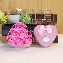6pcs/Set Soap Flower Gift Box, New Realistic Mini Floral Bouquet Soap Flower Set, Valentine's/Teacher's Day Gift, Scented Soap Flower, New Year Gift Back To School Valentine's Day - Multicolor - View 10
