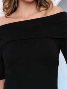 Women's Summer Blouse In Viscose And Elastic, One Size Fits 38-42 - màu đen - Xem 2