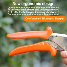 1 件 SK5 钢修枝剪，重型花园果园树枝剪，适合园丁和景观设计师使用的强力树木修剪工具 - 橘色 - 查看 7