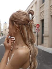 1 件简约炫酷合金发夹，时尚发饰，不影响发质 - 彩色 - 查看 9