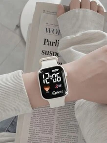 4 件青少年优雅可爱的电子手表盒电子手表情侣套装，适合送给朋友的圣诞礼物