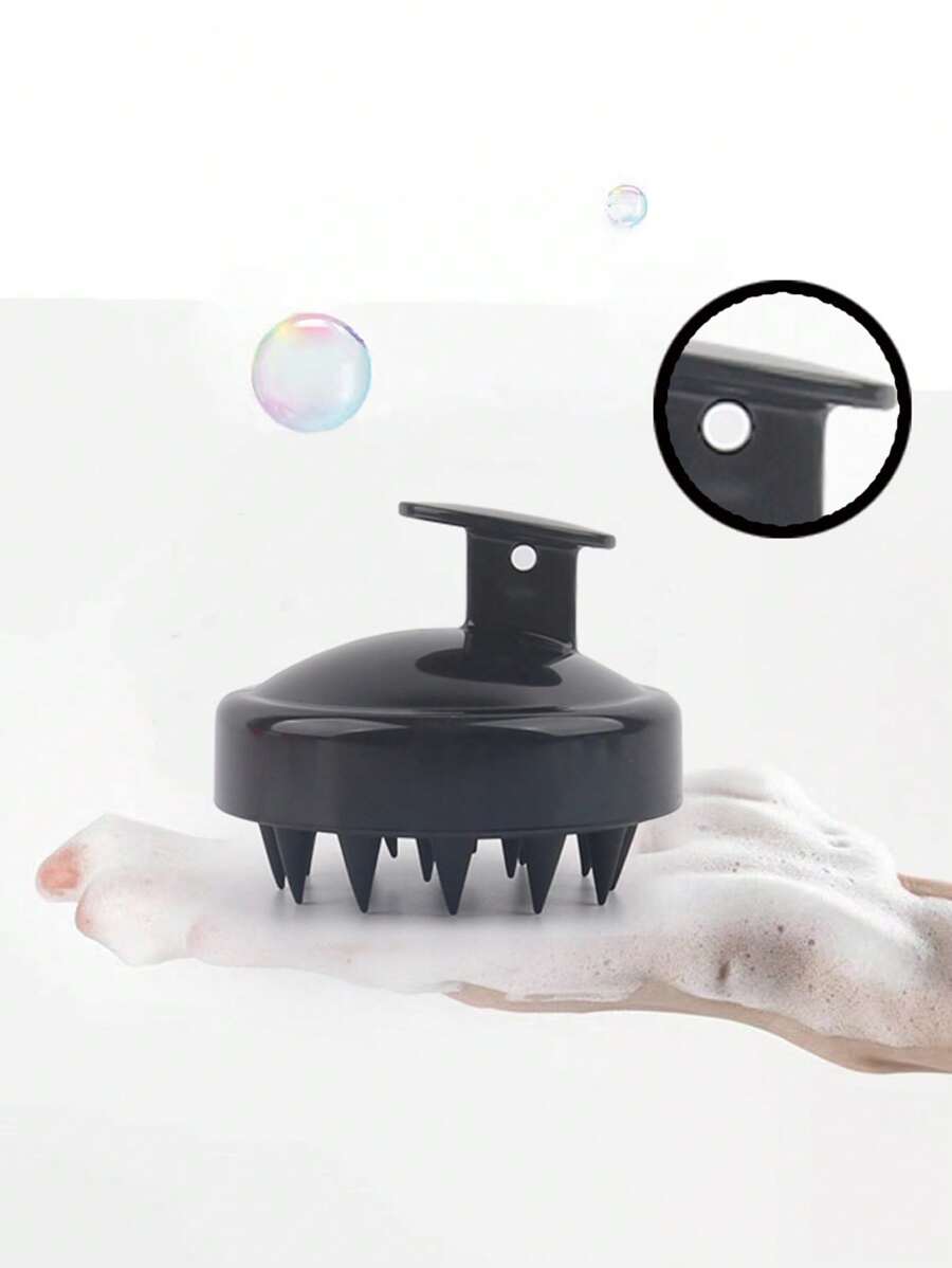 1PC Bàn chải massage da đầu, Dụng cụ gội đầu bằng rơm lúa mì, Bàn chải tóc bằng silicon, Bàn chải massage & làm sạch da đầu, Tẩy tế bào chết cho da đầu, Dụng cụ loại bỏ gàu, Phù hợp cho cả nam và nữ