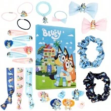 Bluey Advent Calendar 2024 Hair Accessories Christmas Countdown Gift - Blue - View 1