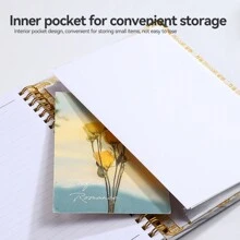 英文 A5 螺旋笔记本、每日计划本、办公室待办事项清单、学习备忘录、日程安排器 - 均碼 - 查看 5