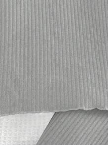 4 件套年轻女孩纯色百搭圆领长袖上衣和喇叭裤保暖套装 - 灰色 - 查看 4