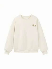 mini bala Teen Girl Warm Antibacterial Outdoor Sweatshirt Winter Collection - Milky White - View 4