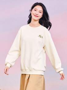 mini bala Teen Girl Warm Antibacterial Outdoor Sweatshirt Winter Collection - Milky White - View 2
