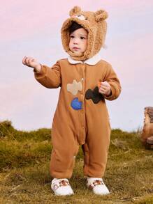 mini bala Baby Boys Antibacterial Long-Sleeve Infrared Heating Jumpsuit Fall/Winter Collection