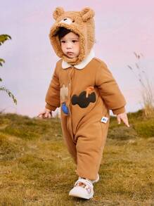 mini bala Baby Boys Antibacterial Long-Sleeve Infrared Heating Jumpsuit Fall/Winter Collection