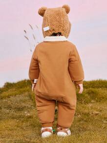 mini bala Baby Boys Antibacterial Long-Sleeve Infrared Heating Jumpsuit Fall/Winter Collection