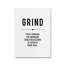 1pc Grind Hustle Talent Grit Áp phích động lực và in trang trí văn phòng nghệ thuật hiện đại doanh nhân động lực tranh vải không có khung - Nhiều màu - Xem 14