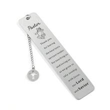 1pc Personalised God Bookmark Christian Collection, Thanksgiving Metal Bookmark Reading Marker Book Accessory Gift For Book Lovers - one-size - View 3