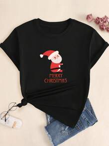 Christmas T-Shirt Cotton Modern Style Classic T-Shirt Blouse Comfort Premium Elegant - Vì vậy - Xem 1