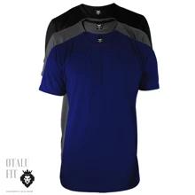 Kit 3 Camiseta Basica Masculina Cores Sortidas Academia Conforto 100% Poliester - Multicolorido - Visão 1