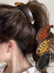 1pc Extra Large Banana Clip Hair Claw Clip For Thick Hair, Claw Clips, Hair Claws, Clips For Hair, Hair Slide, Hair Barrettes, School Stuff - Multicolor - View 3