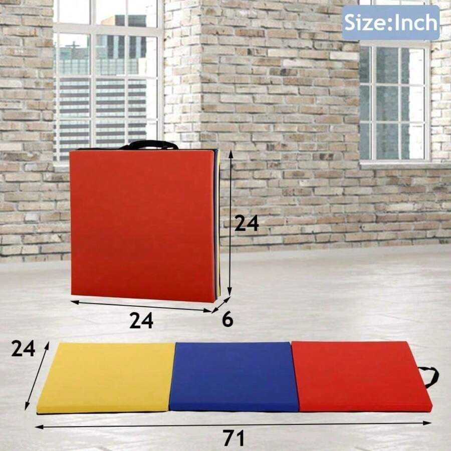 Gymnastics Mat For Adults, Folding Extra Thick Tumbling Mats For Home