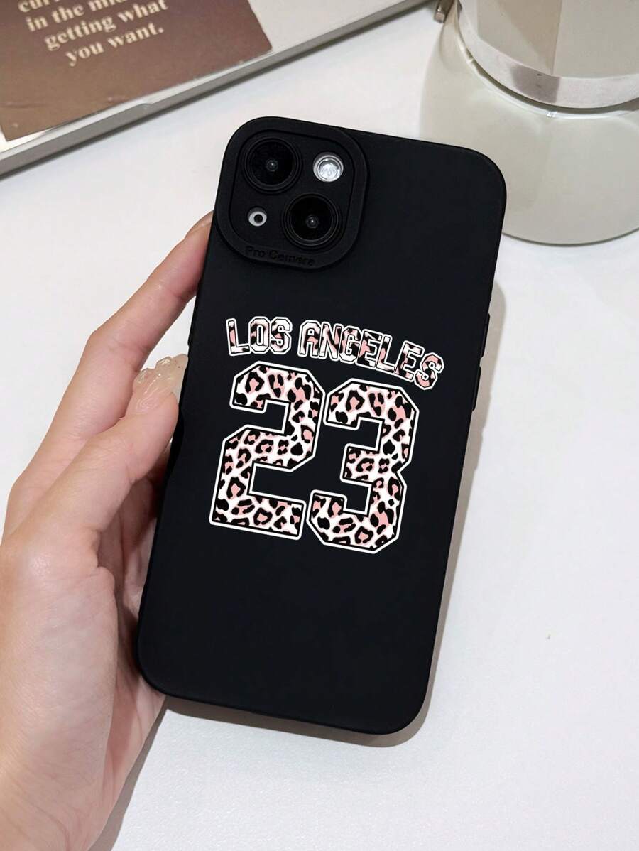 1 Ốp lưng điện thoại mềm họa tiết da báo bóng rổ thể thao mắt mèo đen tương thích với iPhone 11/12/13/14/15/16 Pro Max - Nhiều màu - Xem 1