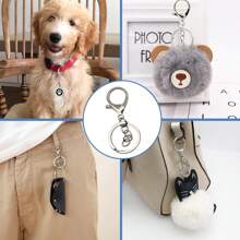 12/20/30个装龙虾爪扣钥匙扣，DIY工艺钥匙扣配件，带钥匙圈夹钩，适用于钥匙圈制作、珠宝制作，金属龙虾扣旋转触发夹，带开口钥匙圈 - 中8龍蝦扣 - 查看 7