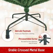 7/8 FT Pencil Christmas Tree Artificial Xmas Tree With 523/671 Memory Wire Branch Tips Christmas Decorations Home Christmas Gifts Christmas Decor - Green 8FT - View 8