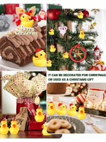 10 件口袋圣诞鸭子拥抱卡 - 励志迷你树脂小雕像，非常适合问候和礼物，适合家人、朋友、同事 - 独特的感谢卡和生日卡 - 彩色 - 查看 6