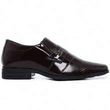 Ever Way Men's Formal Shoes Square Toe Wedding Graduation Comfort Italian Style - Rỉ Nâu - Xem 3