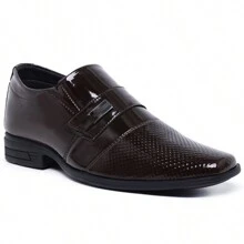 Ever Way Men's Formal Shoes Square Toe Wedding Graduation Comfort Italian Style - Rỉ Nâu - Xem 2