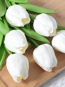 30pcs/6pcs/1pc 郁金香人造花适用于家居装饰、客厅卧室装饰人造花、假植物、秋季装饰、房间、书桌、花园装饰、房间装饰用品、派对、婚礼、节日装饰、情人节礼物 - 彩色 - 查看 8