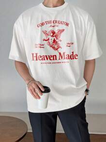 Basic Oversized Shirt With White Streetwear Print Cotton Mesh For Men And Women - White - View 1