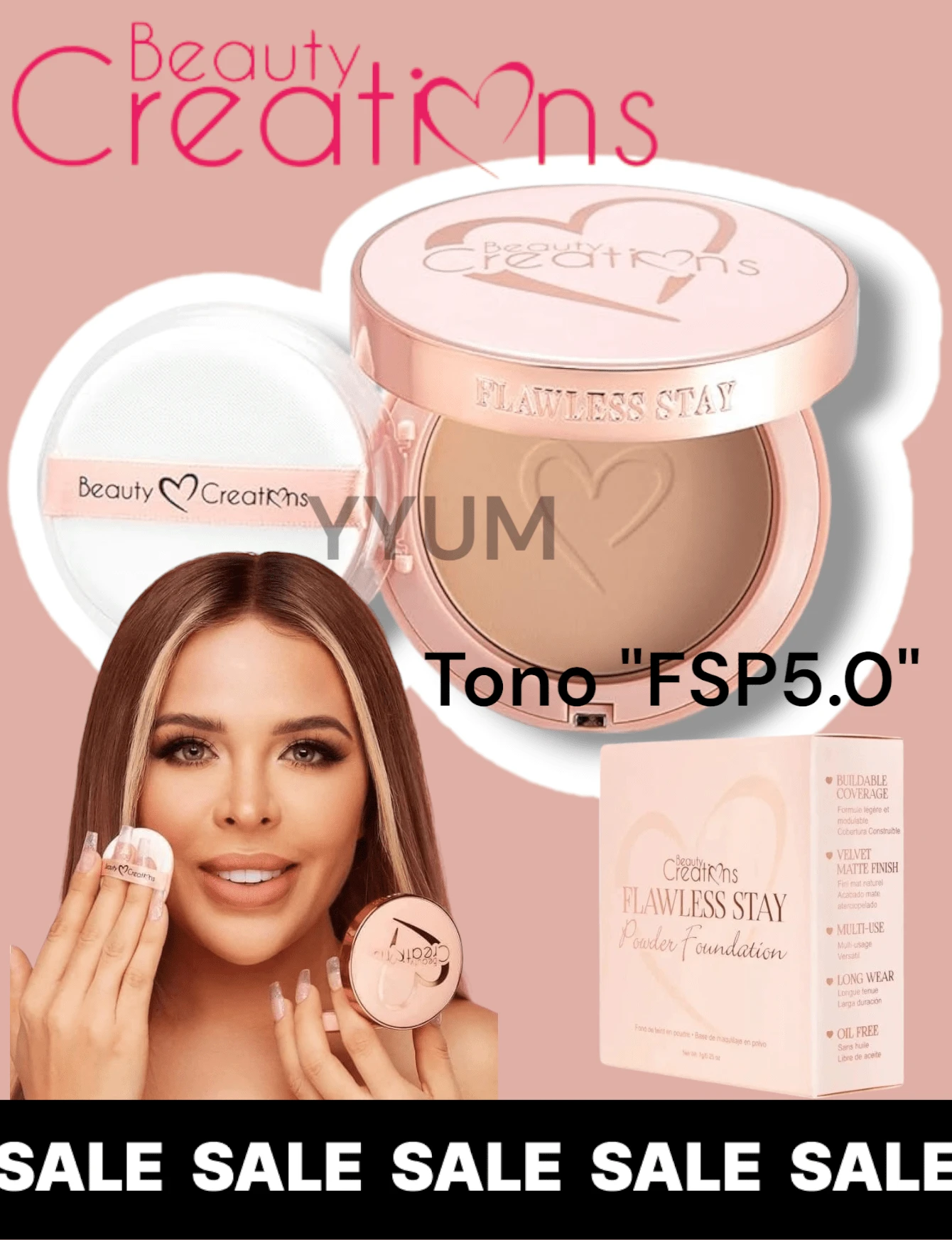 FLAWLESS STAY POWDER FOUNDATION BEAUTY CREATIONS - TONO .FSP5.0 - 查看 1