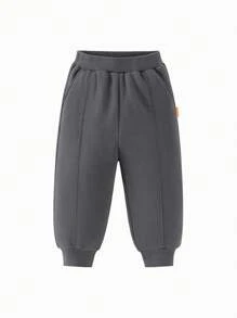 mini bala Tween Boys 远红外保暖内衬长裤 2024 秋冬新品系列 - 中灰 - 查看 4