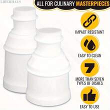 1pc Rice Ball And Meatball Maker Set - Sushi And Meatball Molding Tool - Japanese Bento Accessories Kitchen Tool - Round And Pointed Mold Kit - White - View 3