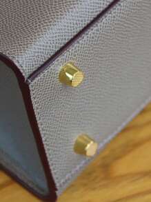 High-End Fashion Women's Handbag, Elegant Mini Handbag With Palm Print, Workplace Commute Versatile Tote, Exquisite Structured Mini Square Shoulder Crossbody Bag