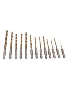 13 件装镀钛 HSS 钻头套装，六角柄 1.5-6.5 毫米 - 适用于电钻和螺丝刀、工具配件 - 彩色 - 查看 9
