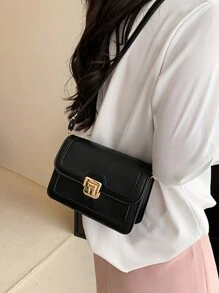 Women Solid Color Mini Crossbody Bag, Fashion For Daily Commute
