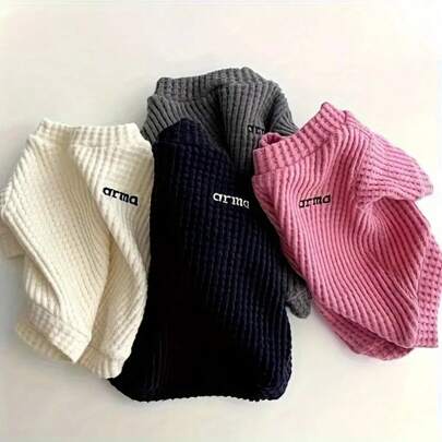 Suéteres de punto para mascotas, pulóveres de moda para perros/gatos en colores surtidos, cálido patrón de cuadrícula de piña, ropa de primavera/otoño para mascotas, ropa cómoda para perros/gatos pequeños